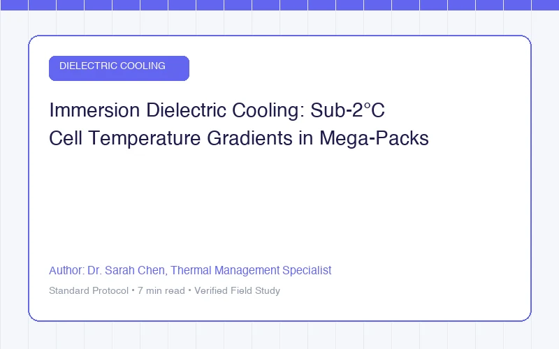 Immersion Dielectric Cooling: Sub-2°C Cell Temperature Gradients in Mega-Packs